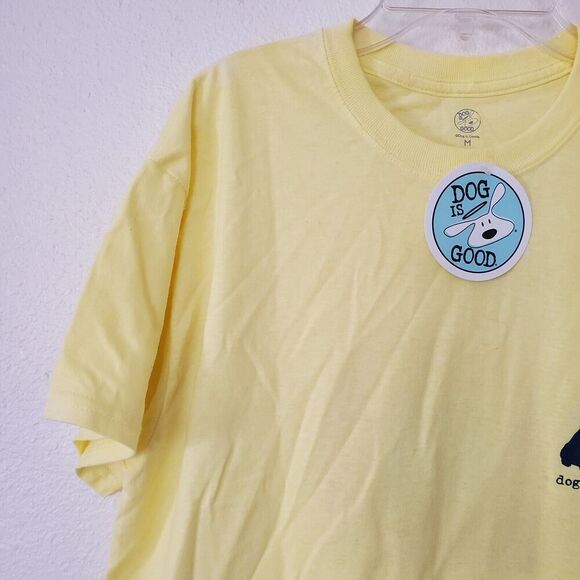 Dog Is Good T-shirt Live Life With Dog Yellow Surf Beach Mens Size Medium New - Picture 9 of 14
